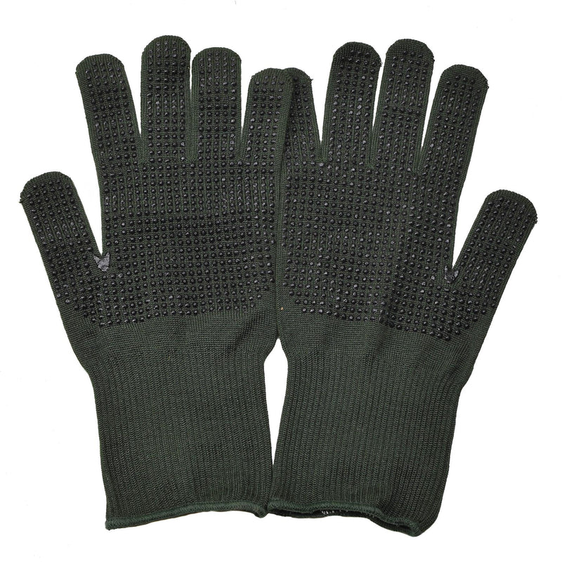 Originele Britse militaire handschoenen anti slip palmen nomex aramid vezel groen nieuw
