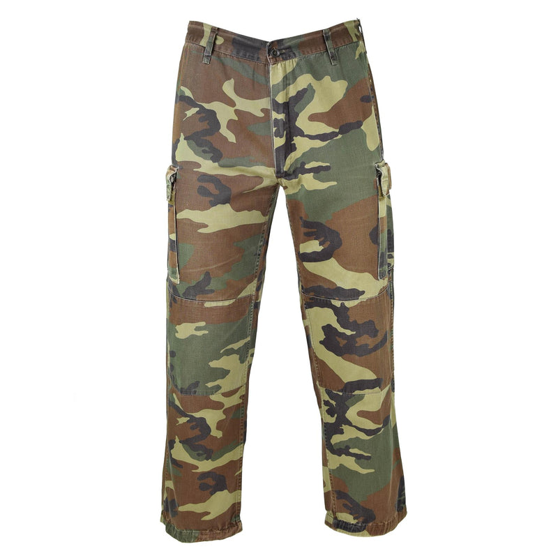 Echte Italiaanse legerbroeken NAVO -gevechten katoenbossen camouflage veldbroeken