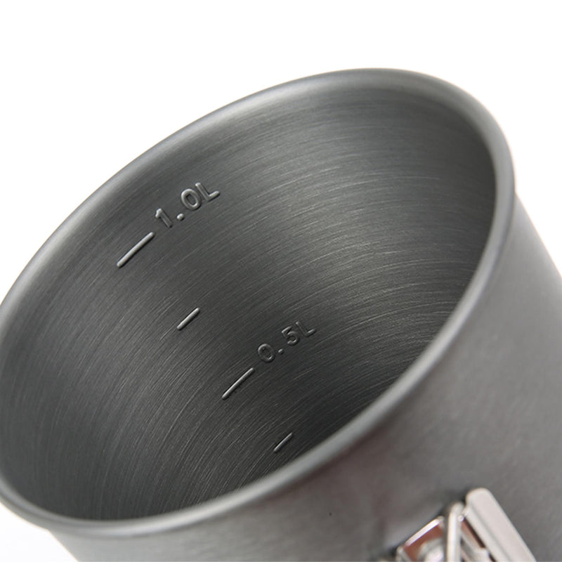 A.Blochl AB-X6 1liter pot camping wandelen Treking snel verwarming aluminium grijs nieuw