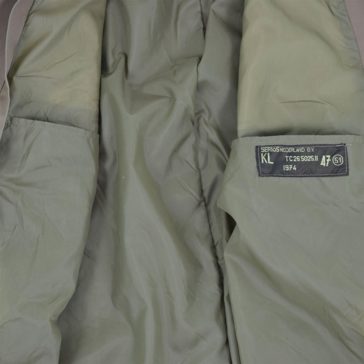 Originele formele trenchcoat van het Nederlandse leger, bruine militaire overtollige officiersjas NIEUW