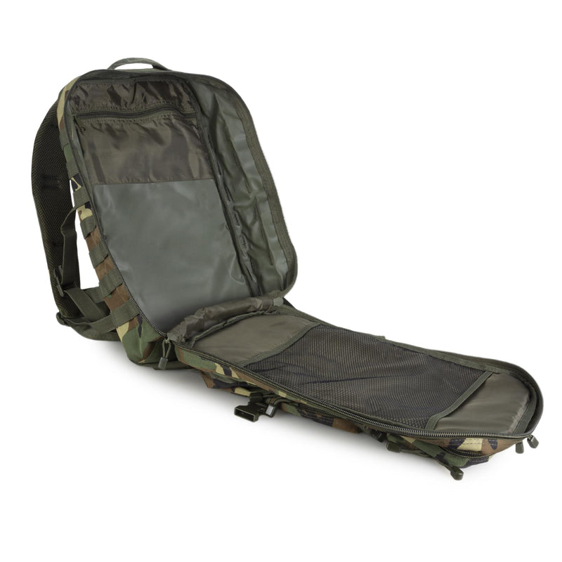Mil-Tec U.S. Assault Trekking Rucksack 36l Backpack Woodland Camo Hiking Daypack