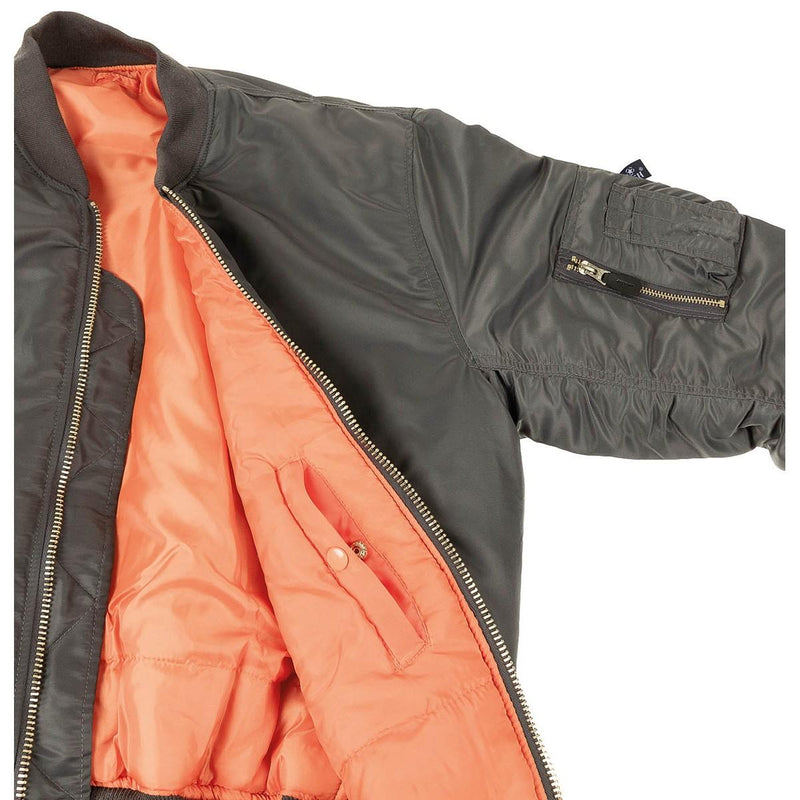 Amerikaanse legerstijl jas MA1 Air Forces Troops Bomber Urban Gray Winddichte puffer