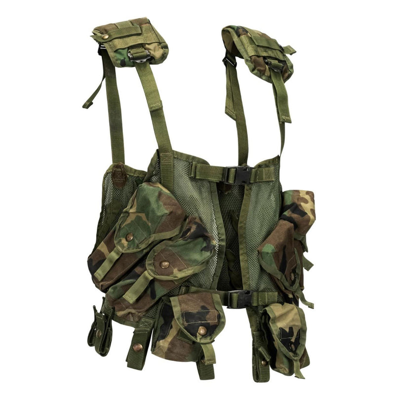 Origineel Amerikaans militair tactisch vest Combat Woodland Magazine Grenade Pouches
