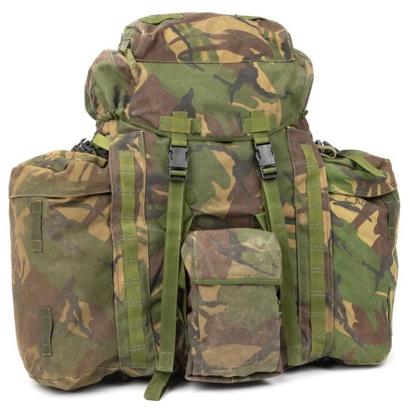 Originele Britse militaire tactische rugzak Woodland Camo 90 Liter Zijzakken