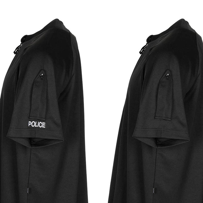 Echte Britse functionele politie T-shirt Ademend Activewear zwart shirt nieuw