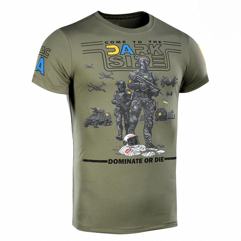 M-TAC militaire stijl klassieke t-shirt ondergoed korte mouw Oekraïense vlag olijf