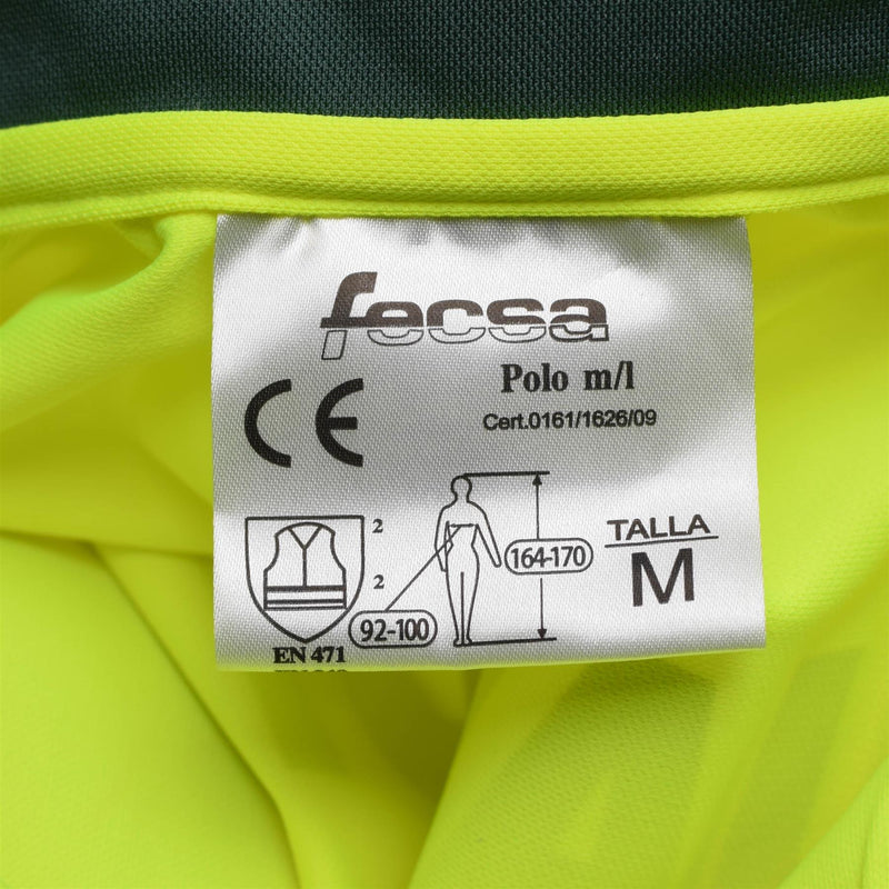 Echt Spaans Polo -shirt met lange mouwen Gele Civil Guard Reflective Jacket nieuw