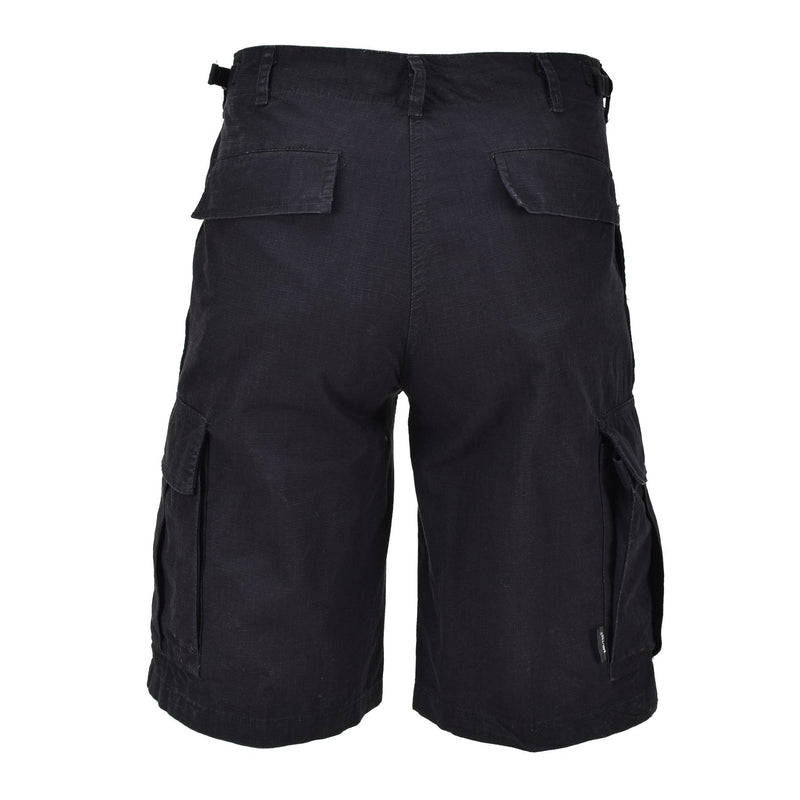 MIL-TEC merk Amerikaanse militaire stijl zwarte voorgewassen lichtgewicht Bermuda shorts