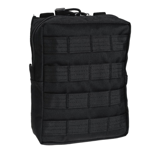 Mil-Tact Tactical Belt Pouch Molle Bevestiging Zipper Sluiting Hulpprogramma Zwart Zwart