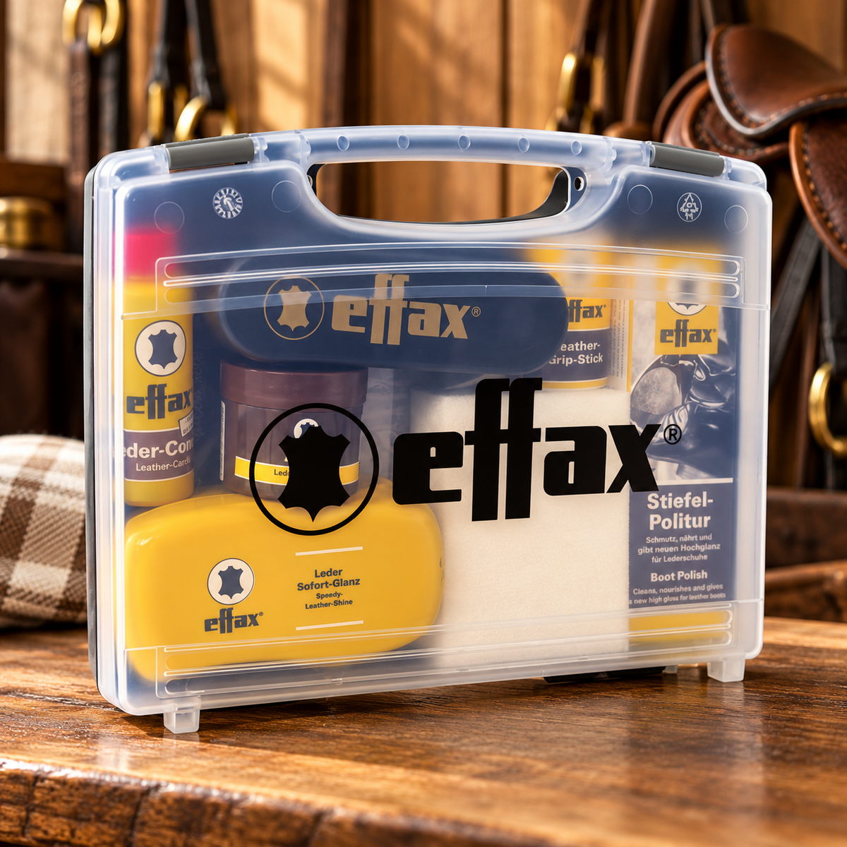 Effax Leather Care Case Complete lederen schoonmaakpolijstset Reisset