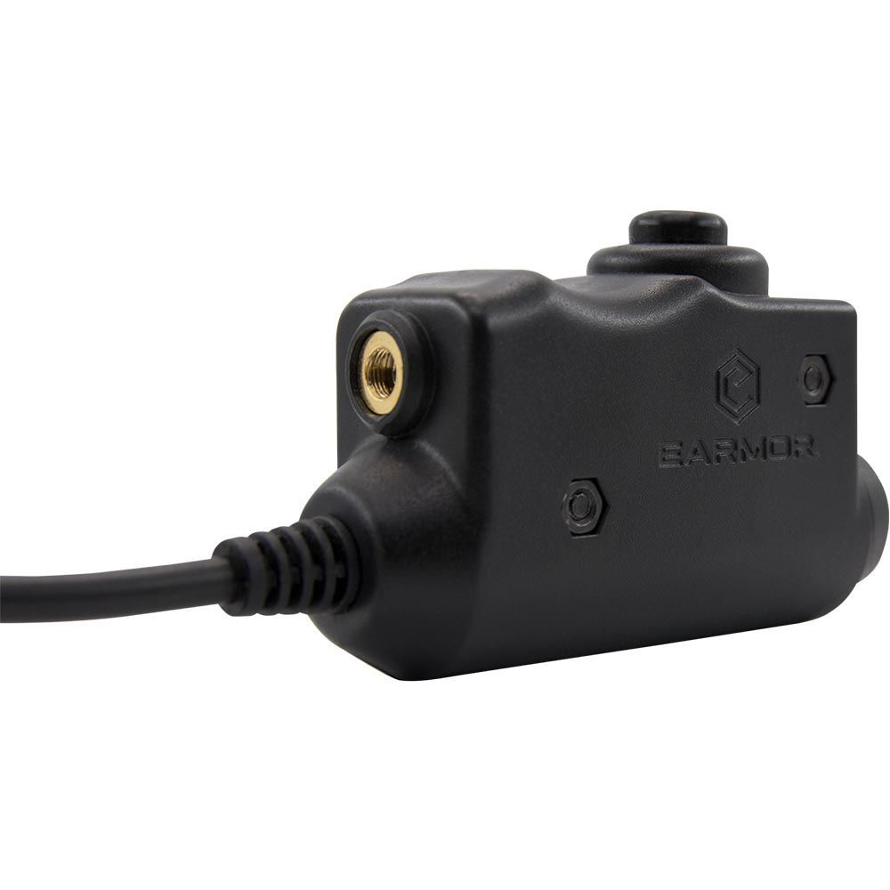 Earmor PTT-adapter Motorola 1-pins radio-headset Bedraad tactisch Zwart