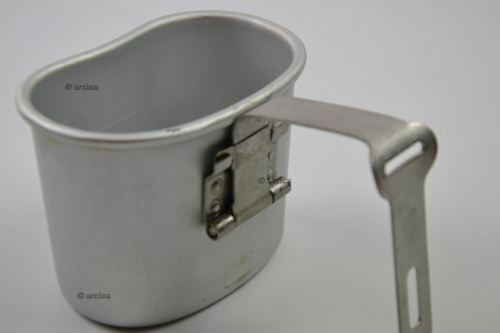 Origineel Belgisch leger Canteen Cup Mok Mess Aluminium Pot Bushcraft zoals US M1910
