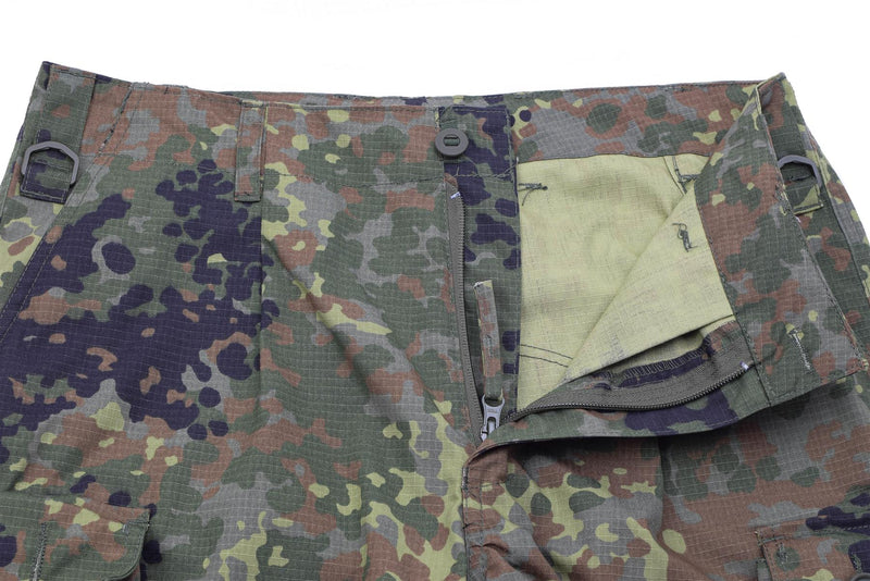 Tacgear Brand Duitse legerstijl Field Cargo Combat Pants Flecktran Camo Ripstop