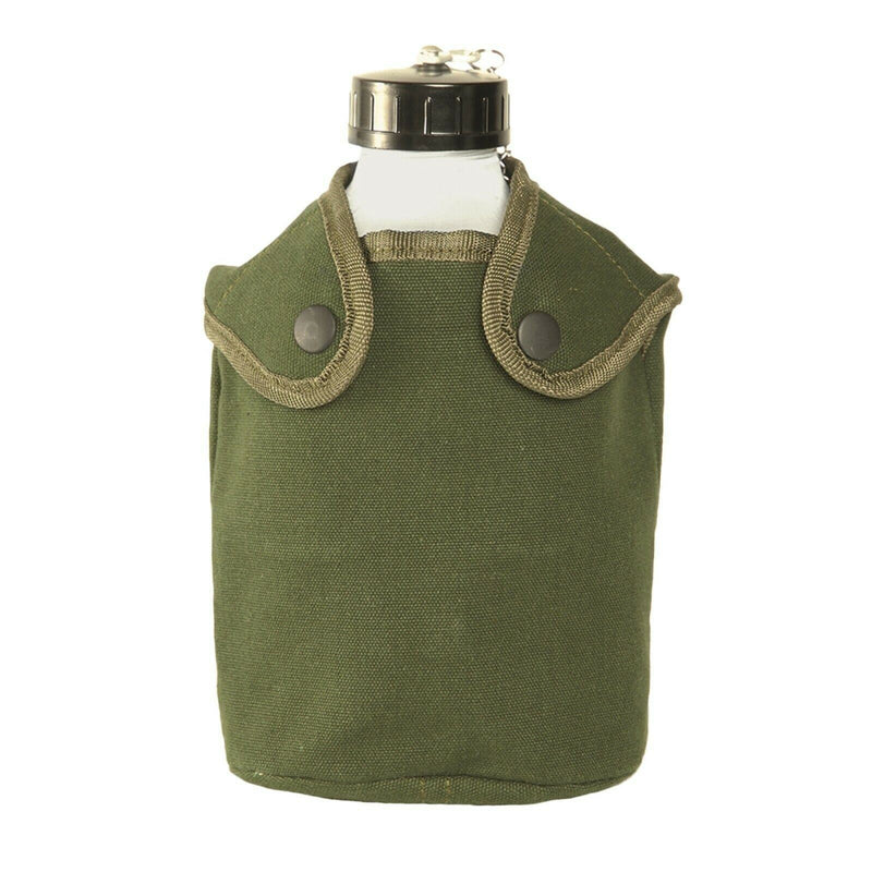 Franse legerstijl drink fles fles fles militaire kantine pot met bouch od