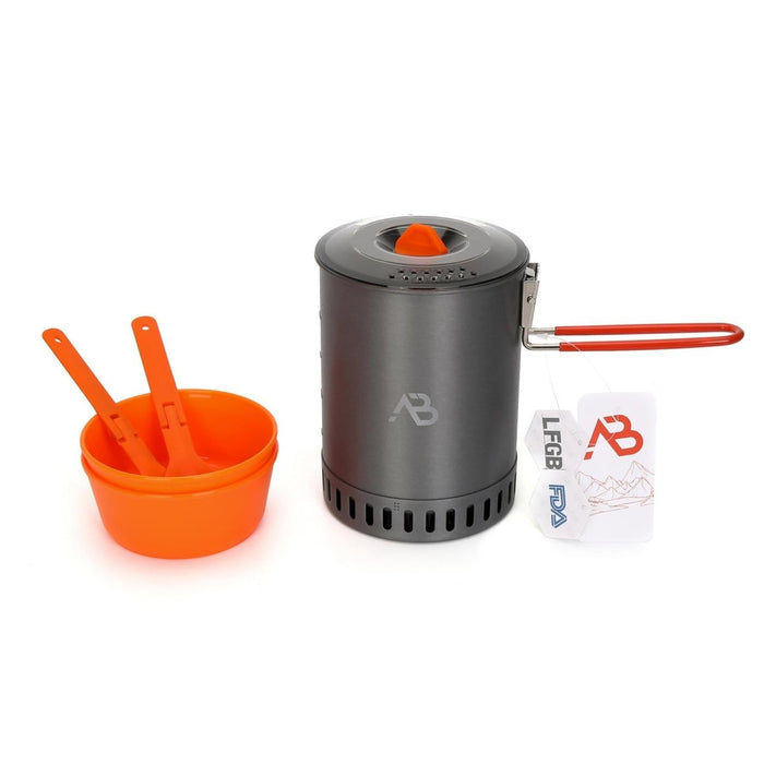 A.Blochl Sage steelpan en serviesset lichtgewicht snel verwarmend aluminium grijs NIEUW - GoMilitar