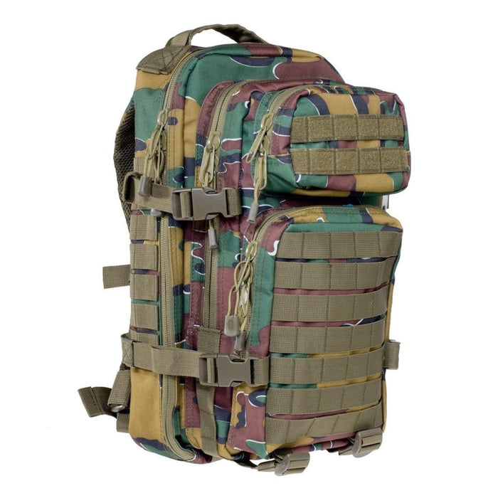30L A.Blochl US Assault-trekkingrugzak in puzzelcamouflage met MOLLE-lussen en snelsluiting in de taille
