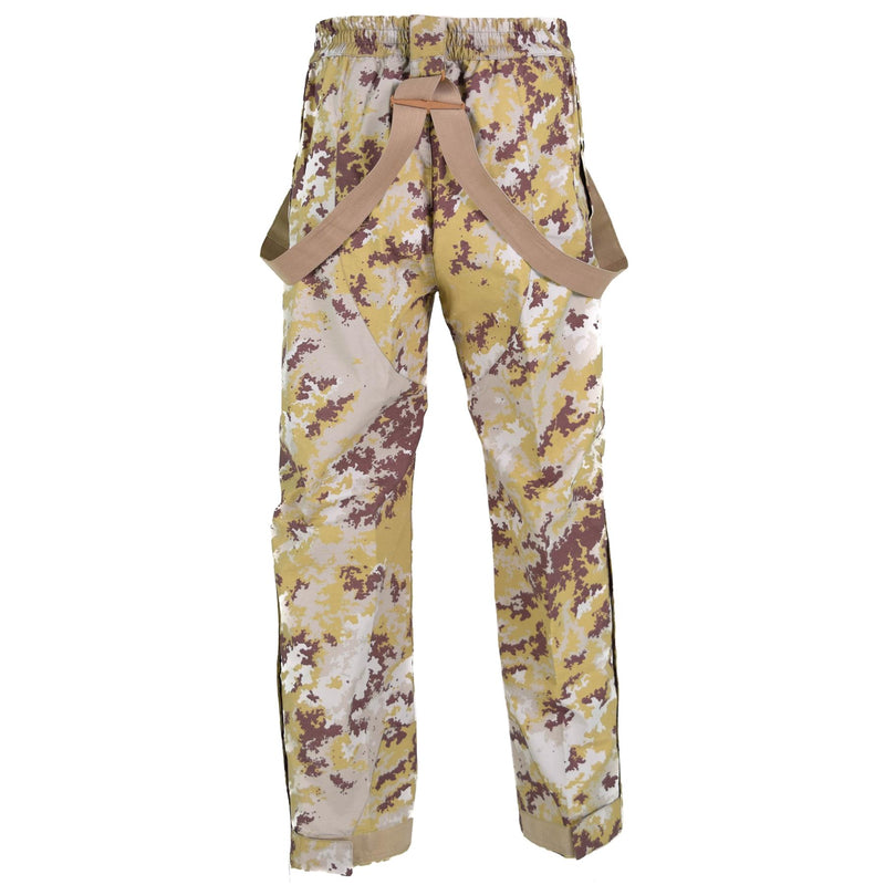 Originele Italiaanse luchtmacht broek Algemeen Bib & Brace Vegetata Desert Camo nieuw