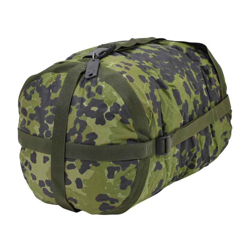 Originele Deense militaire compressietas M84 Camo PU gecoat lichtgewicht nieuw