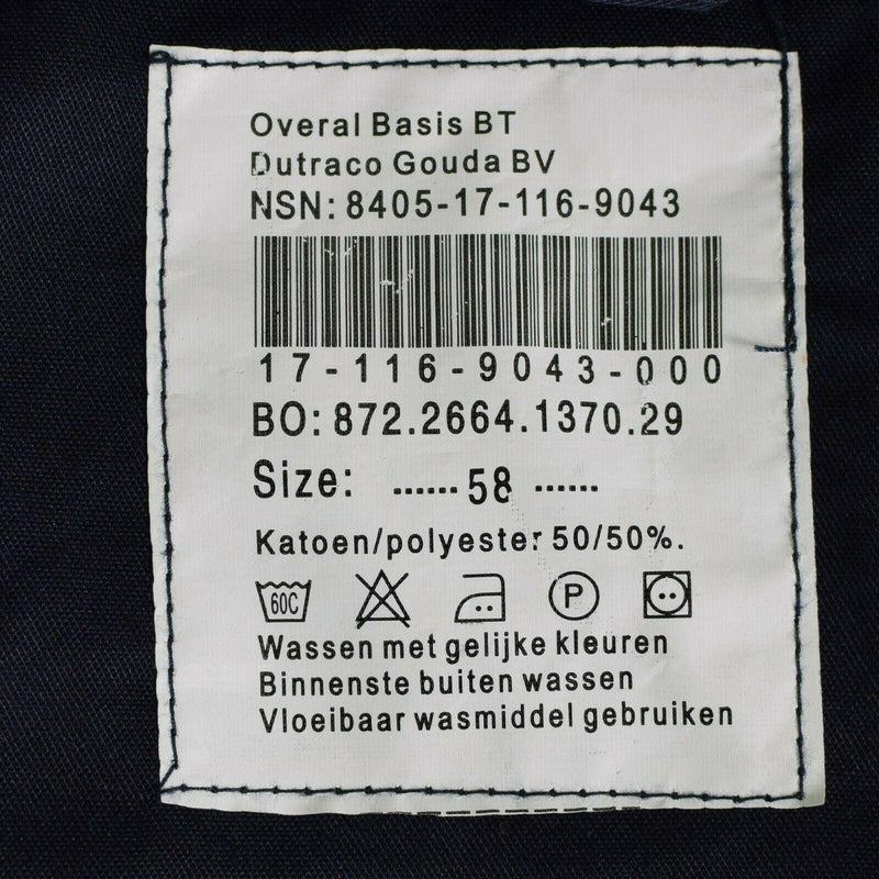 Echte Nederlandse Navy Coverall Army Jumpsuit Blue Boilersuit Protective Work Gear