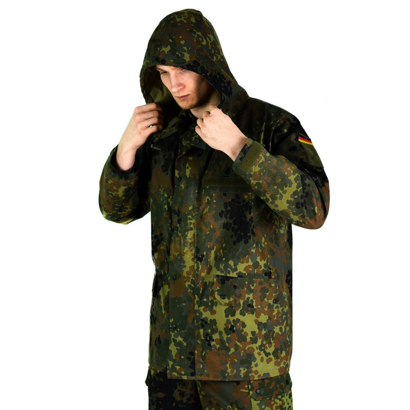 Origineel Duitse legerveldjack Goretex Flecktarn waterdichte regenparka nieuw