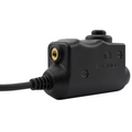 EARMOR M51 PTT-communicatieadapter Kenwood 2-pins radioconnector Zwart