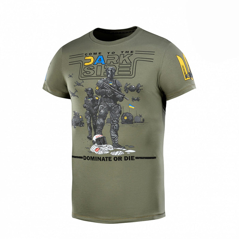 M-TAC militaire stijl klassieke t-shirt ondergoed korte mouw Oekraïense vlag olijf
