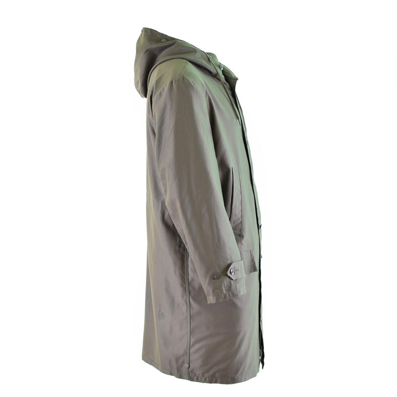 Echt Duits Army Parka Olive Militair Surplus Jacket Lange jas OD Vintage Nieuw
