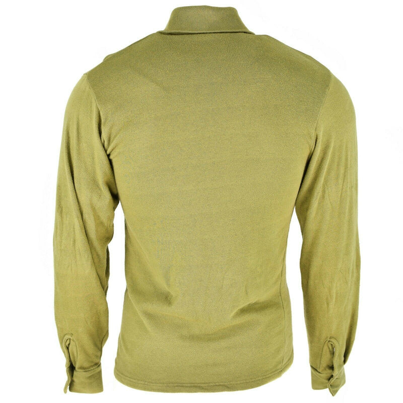 Origineel Brits leger tricot shirt ritssluiting onderhemd met ritssluiting thermische groene od