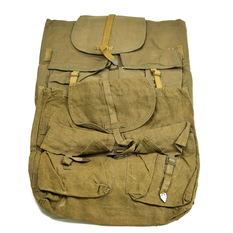 Originele Tsjechische leger Vintage Rucksack met Y -riemen Suspenders M60 canvas tas nieuw