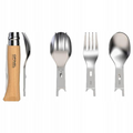 Opinel Picnic+ N°08 Bestekset Zakmes Lepel Vork Camping Beuken