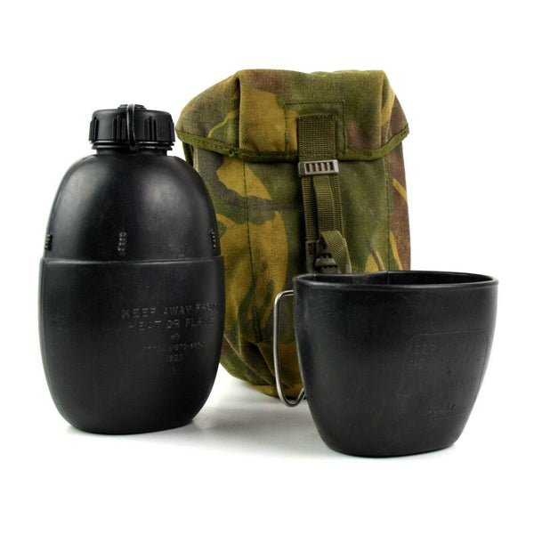 Originele echte Britse legerkantine met mok 58 waterfles met zakje