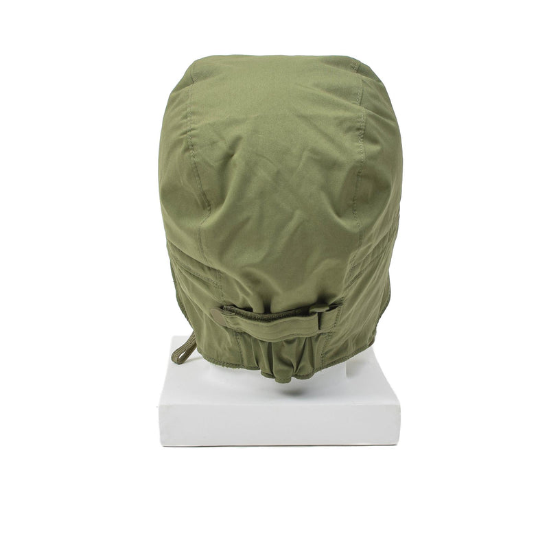 Originele Nederlandse parachutistische hoed ranger dop oorkleppen pig winddichte olijfsurplus