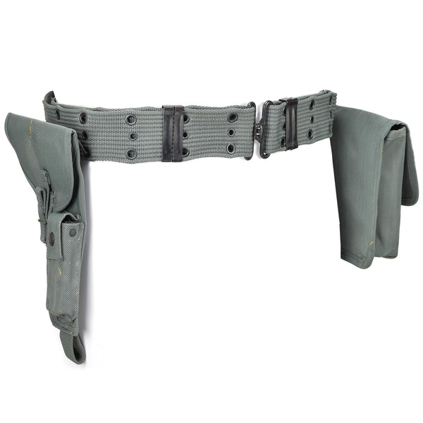 Originele Italiaanse politie -pistoolgordelholster met munitiezakje nieuw