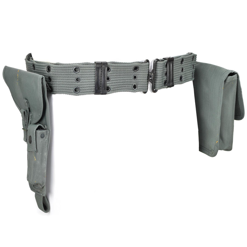 Originele Italiaanse politie -pistoolgordelholster met munitiezakje nieuw