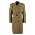 Originele formele trenchcoat van het Nederlandse leger, bruine militaire overtollige officiersjas NIEUW