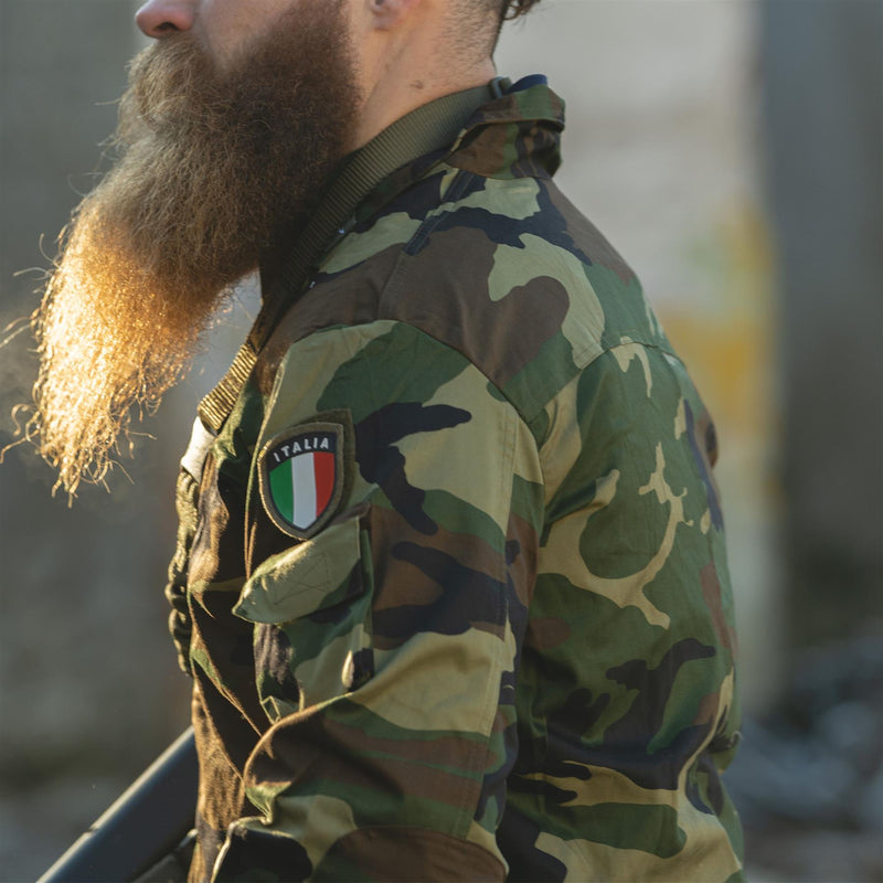 Origineel Italië militaire gevechtsjack lichtgewicht bos camo leger surplus nieuw