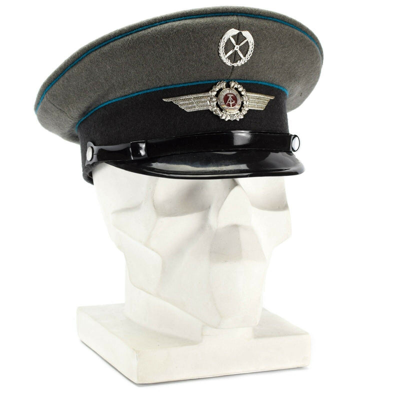 Oorspronkelijke Oost -Duitse NVA -leger Vizier Cap Air Forces Military Peaked Hat Nieuw