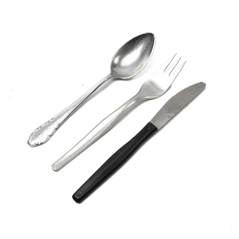 Echt Tsjechisch leger 3 stuks aluminium bestek Set White Bag Militair Surplus