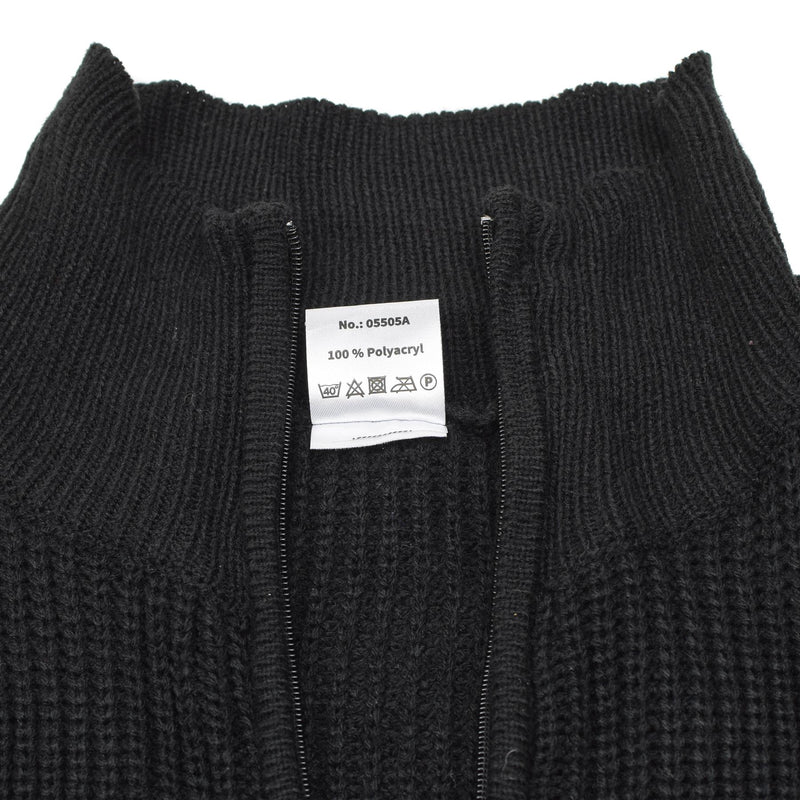 MFH merk militaire stijl Troyer pullover rib gebreide trui kwart Zip Jumper nieuw