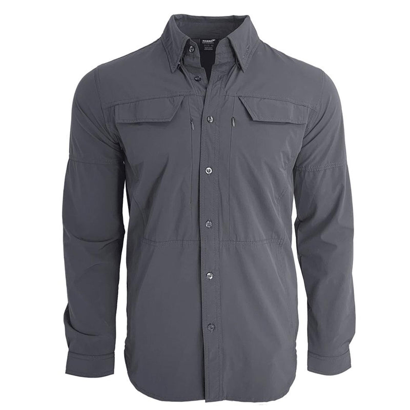 Texar Long Sleeve Military Shirt Slim Fit duurzame kledingklassiek Legeroverhemden