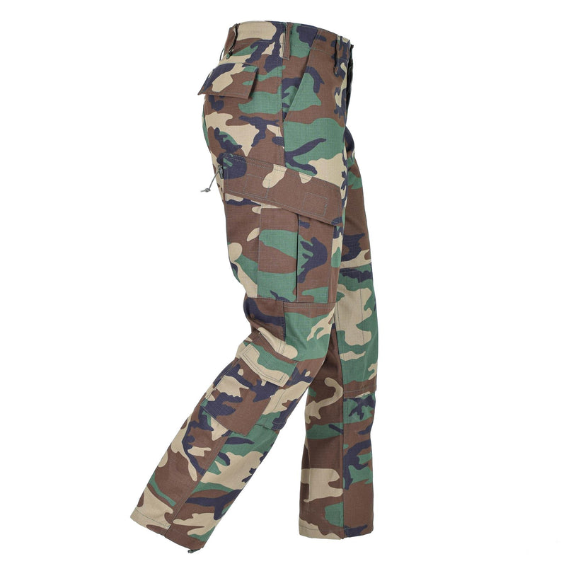 MIL-Tec Brand U.S. Militaire stijl Woodland Camo Ripstop Soldaten BDU Cargobroek