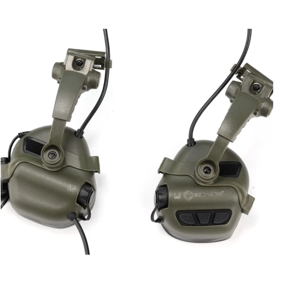 EARMOR M16A ARC Helmrailadapter PLUS Serie Gehoorbeschermer Coyote Bruin