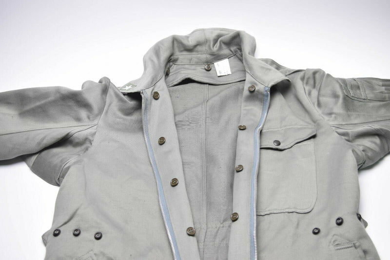 Echt Italiaans Leger Coverall Pak Military Gray Algemene jumpsuit Zip-front nieuw
