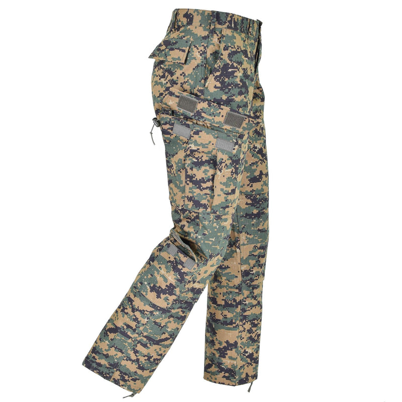 Mil-Tec Brand U.S. Army Style Digital Woodland Camo Pants Field Troop Trousers