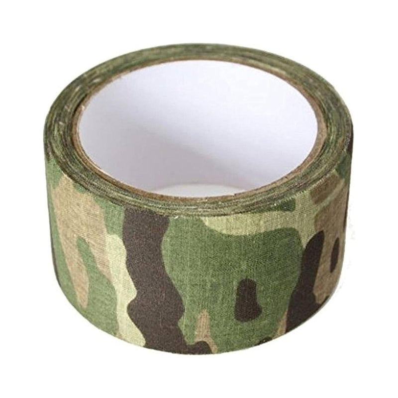 Roll of camouflage tape on a white background