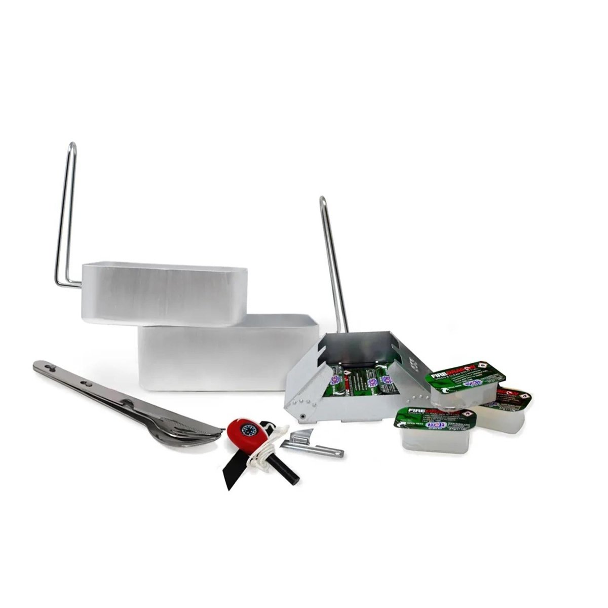 BCB Outdoor kookset wandeling rommelblikken bestek set kan opener vuurstaker openen