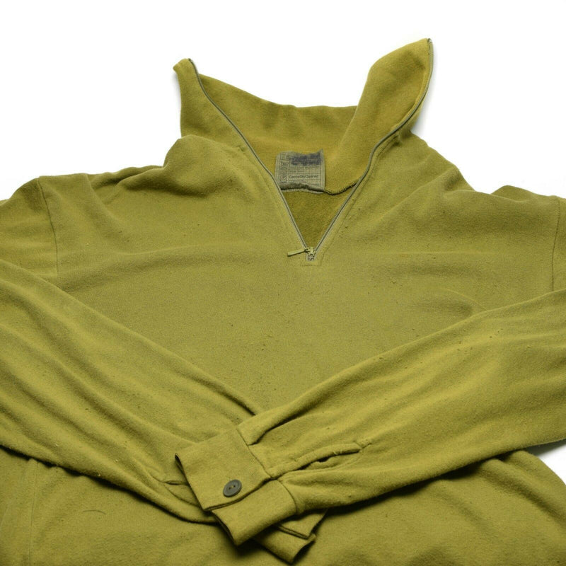 Origineel Brits leger tricot shirt ritssluiting onderhemd met ritssluiting thermische groene od