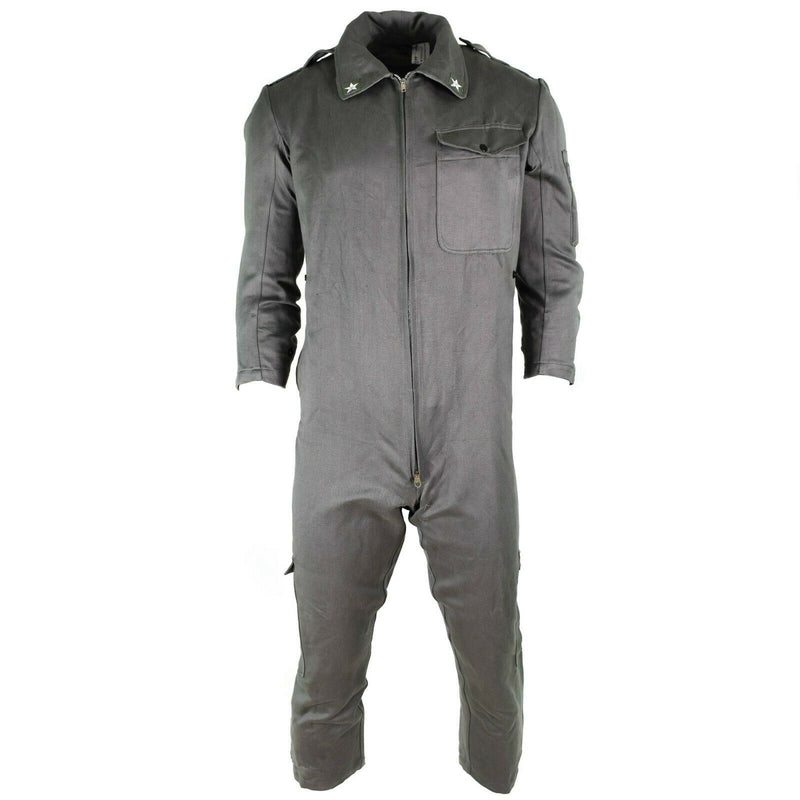 Echt Italiaans Leger Coverall Pak Military Gray Algemene jumpsuit Zip-front nieuw