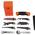 MFH Special 27-delige overlevingsset Utility-gereedschapskist Oranje Camping Outdoor