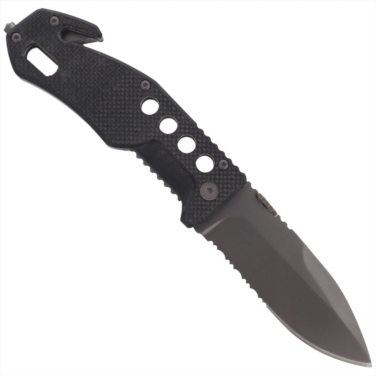 Black Fox BF-115 tactisch zakmes AISI 440-blad glasbreker G10-handvat